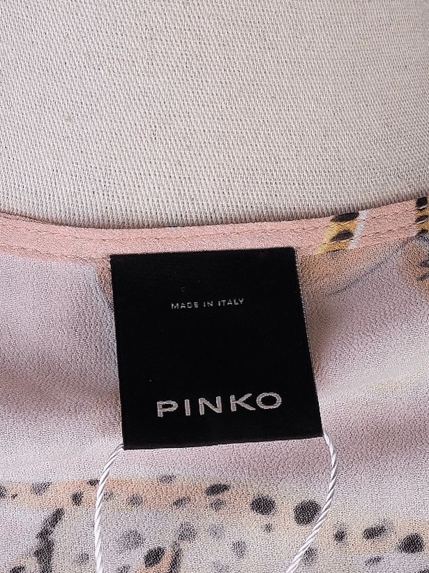 pinko women's blouse pink cheetah print size s excellent condition