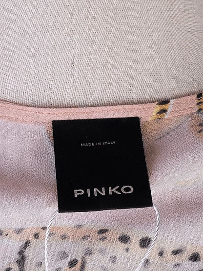 Pinko Women's Blouse Pink Cheetah Print Size S Excellent Condition