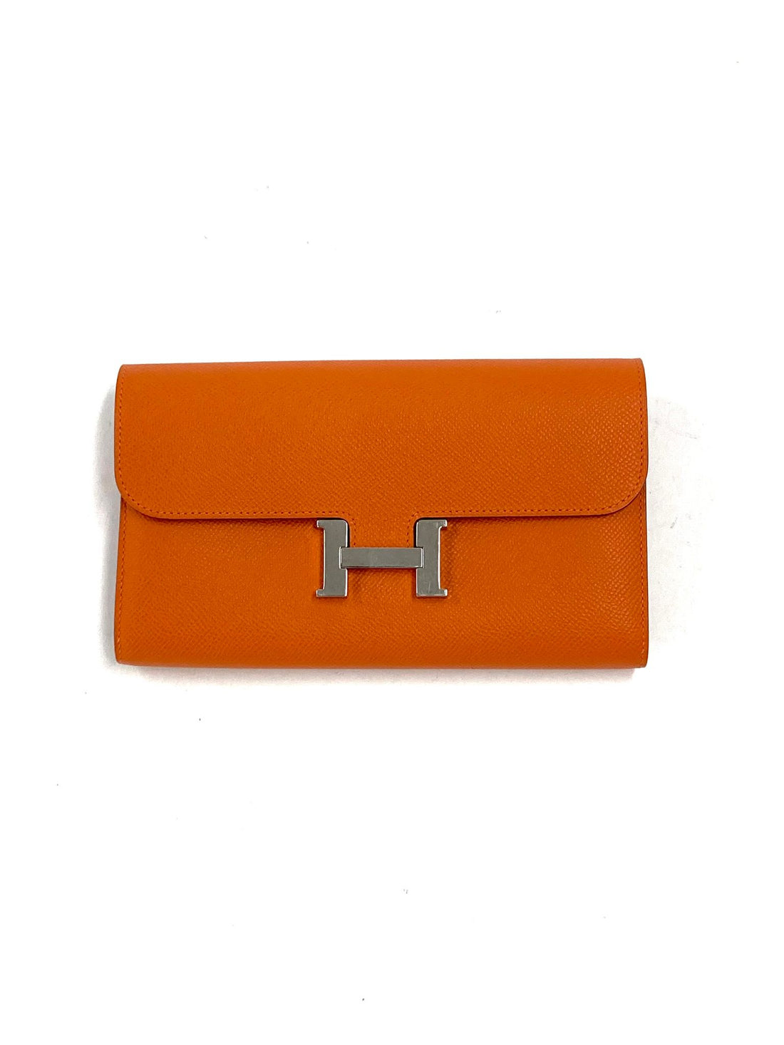 Hermes Orange Constance Wallet ,Epsom PHW  Square R