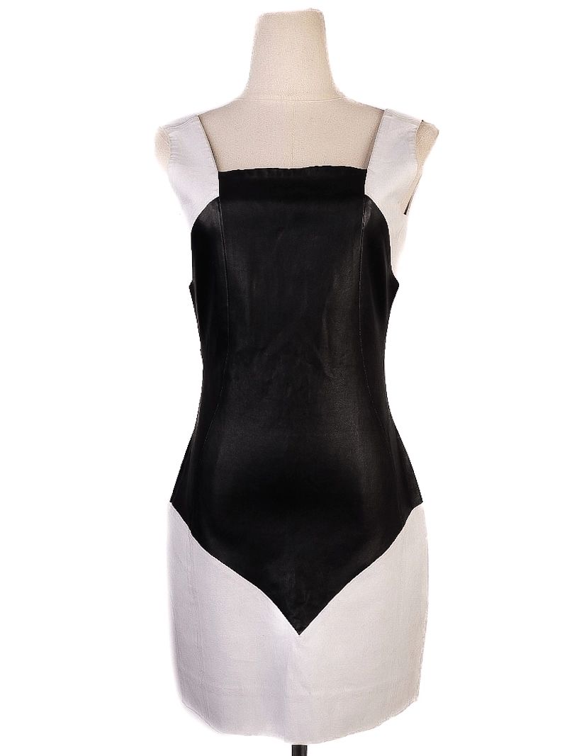 good simonetta ravizza black & white geometric dress size s