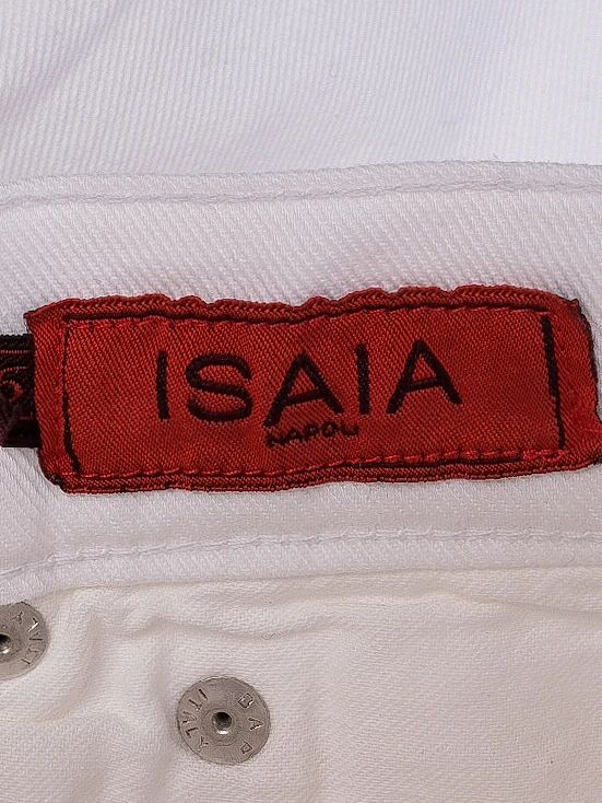 perfect isaia women's white cotton jeans size m