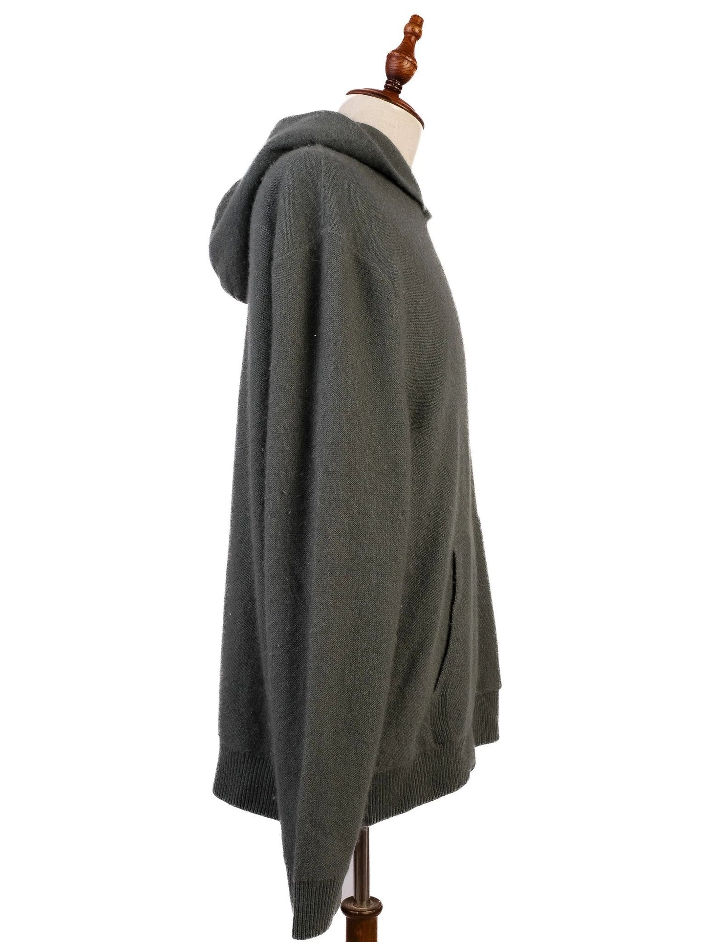 excellent vince green cashmere hoodie size xl for men