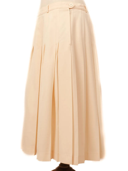 Excellent Escada Yellow Pleated Skirt Size L Viscose Women