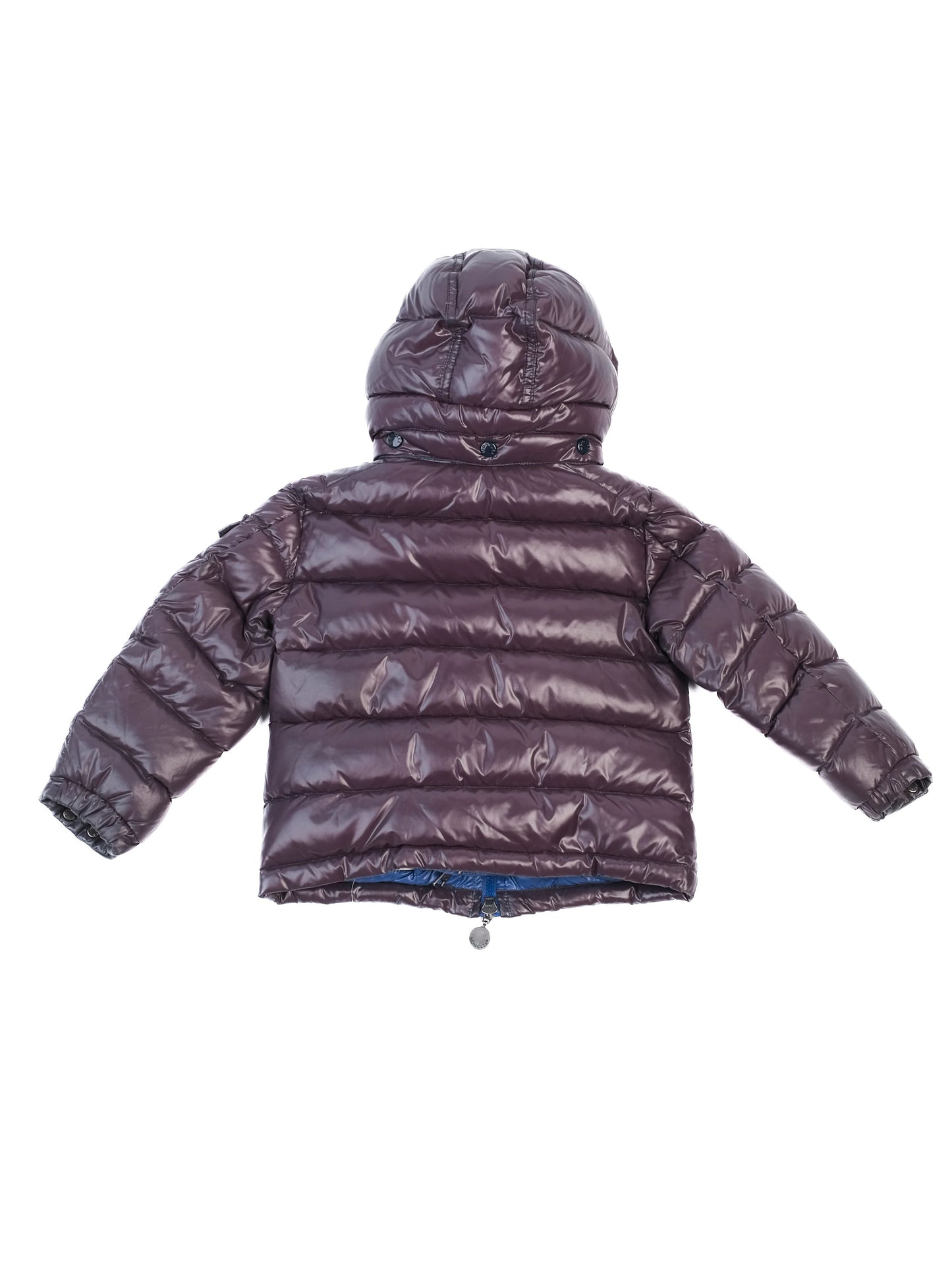 excellent moncler black nylon puffer jacket with hood size 2 for kids