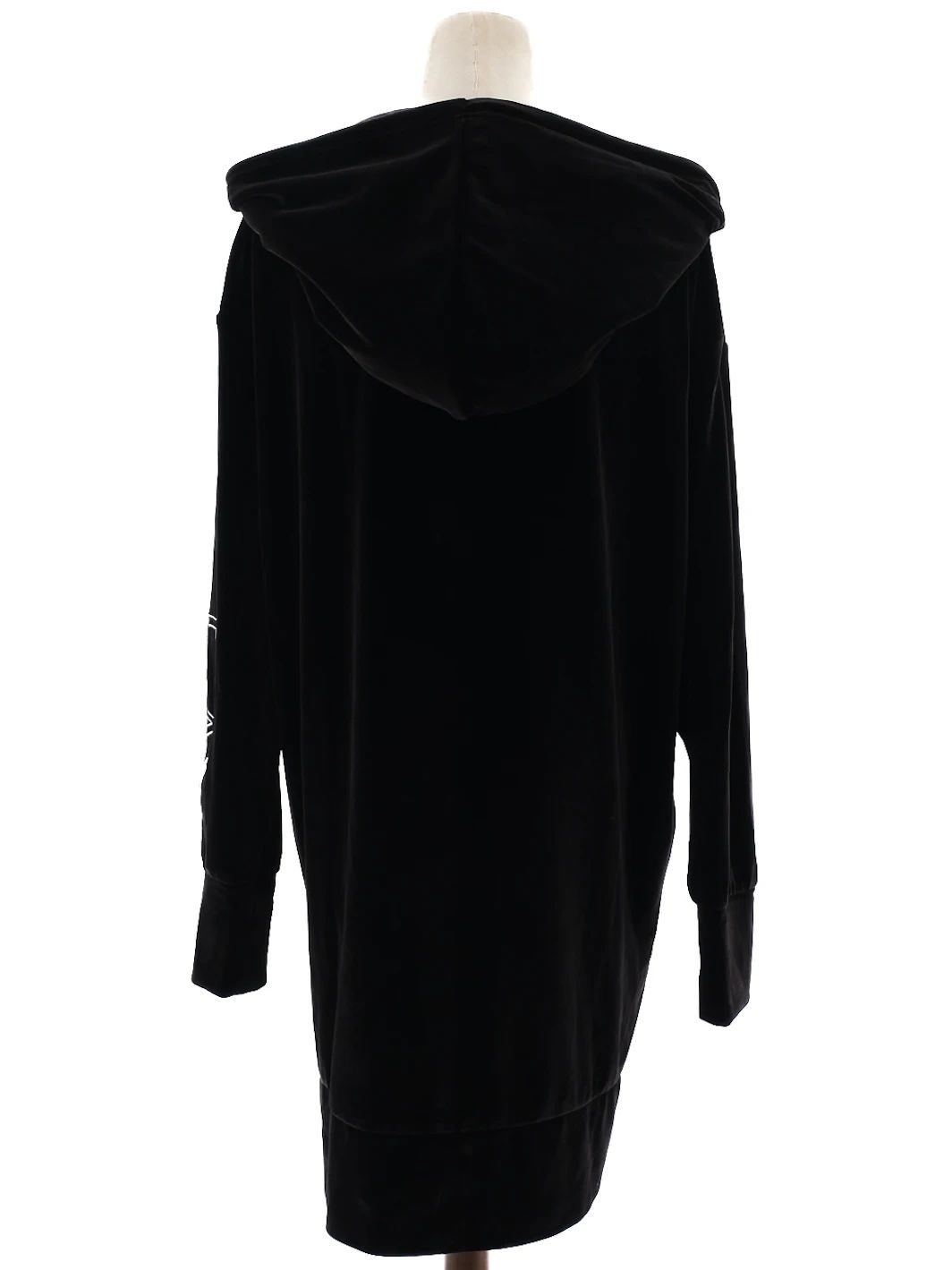 new emporio armani black hooded zip-up coat size xl