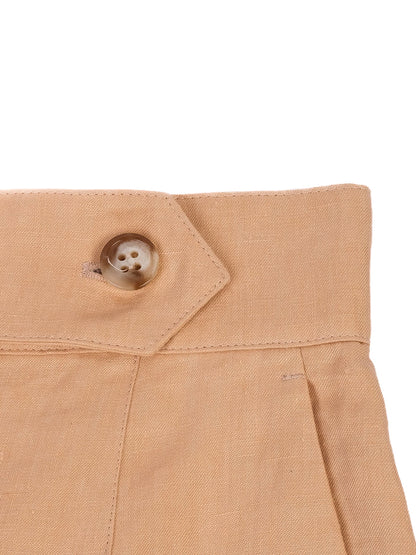 Excellent Sportmax Orange Cotton Wide-Leg Pants Size S