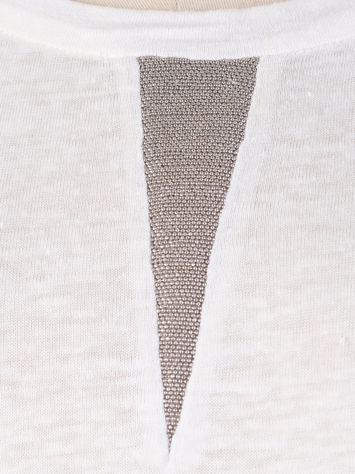 excellent brunello cucinelli white short sleeve top size m