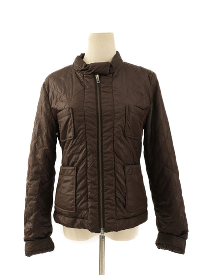 Excellent MaxCo Gray Quilted Jacket Size L Women's Polyester