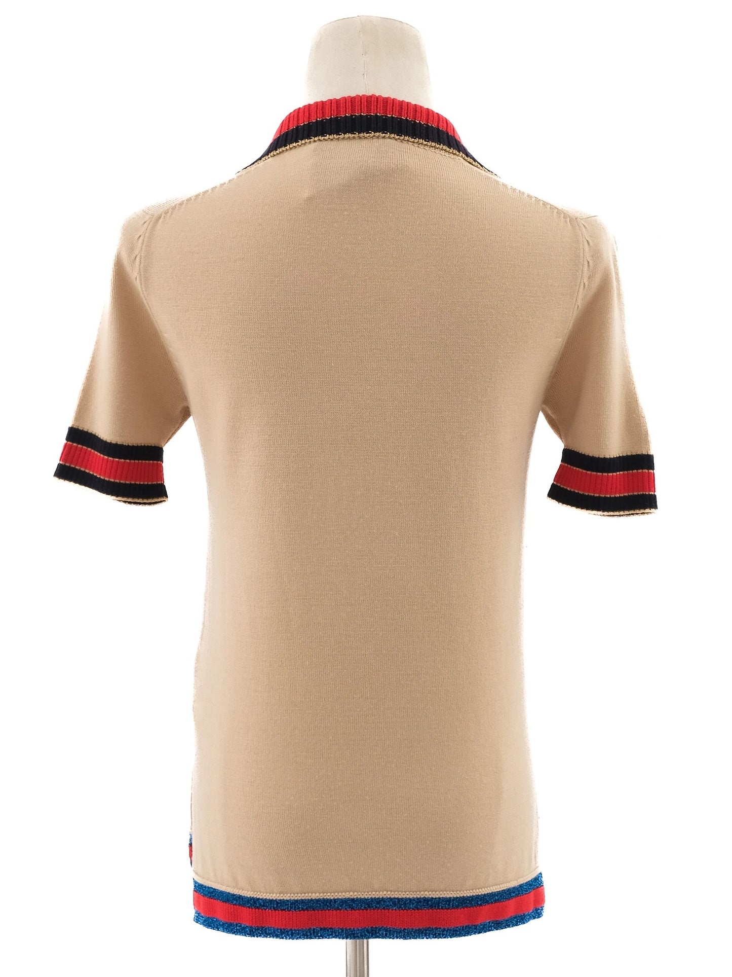 gucci excellent condition orange wool polo shirt size xs