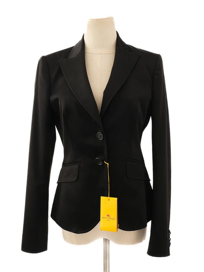NEW Etro Black Blazer Jacket Women's Size M Cotton