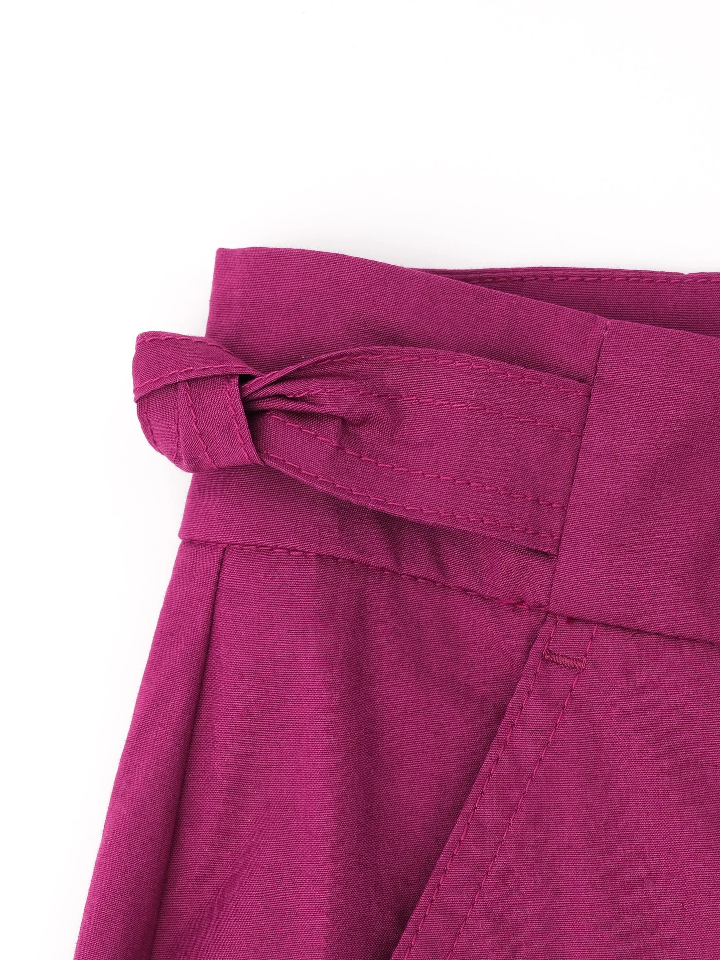 excellent marella magenta wide-leg pants xl with bow detail