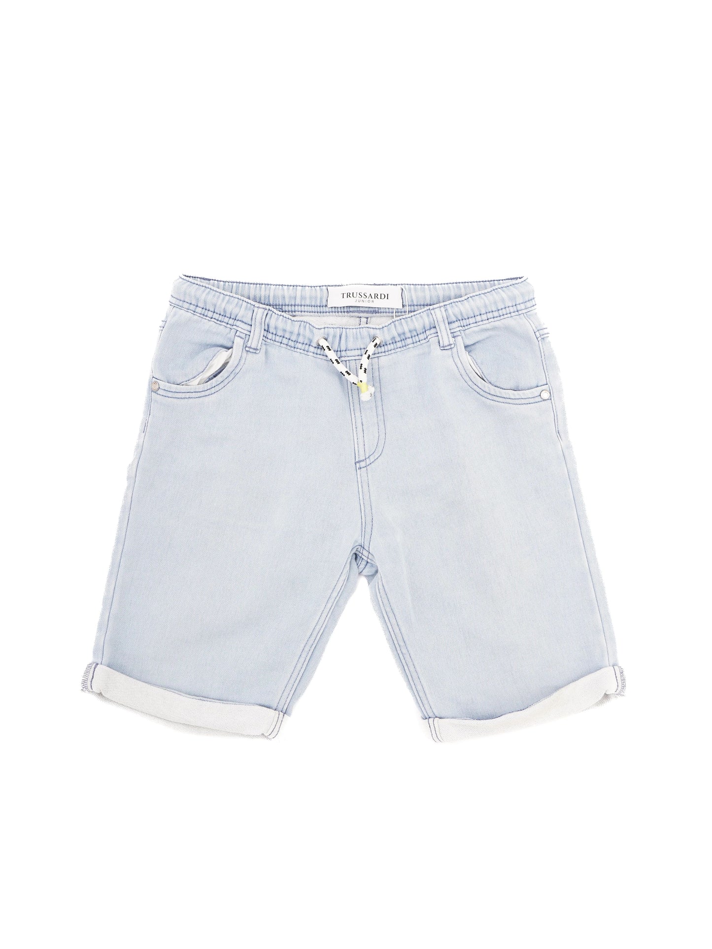 trussardi kids blue nylon denim shorts size 12 excellent condition