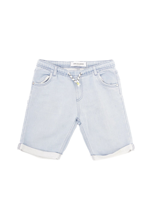 Trussardi Kids Blue Nylon Denim Shorts Size 12 Excellent Condition