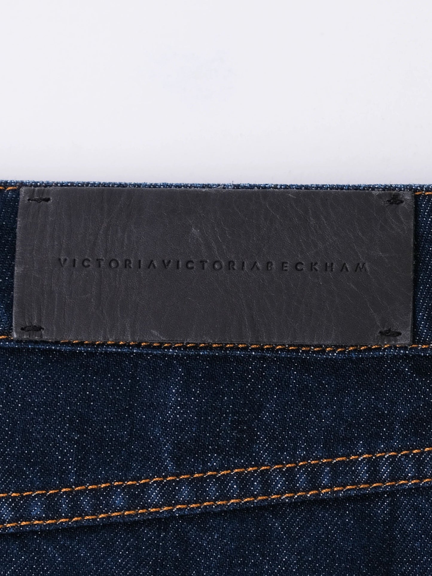 victoria beckham denim skirt blue size l with embroidery