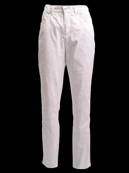 excellent roccobarocco white cotton pants size m women's wear