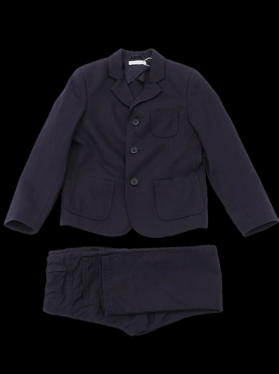 excellent navy blue suit for kids - jacket & pants set