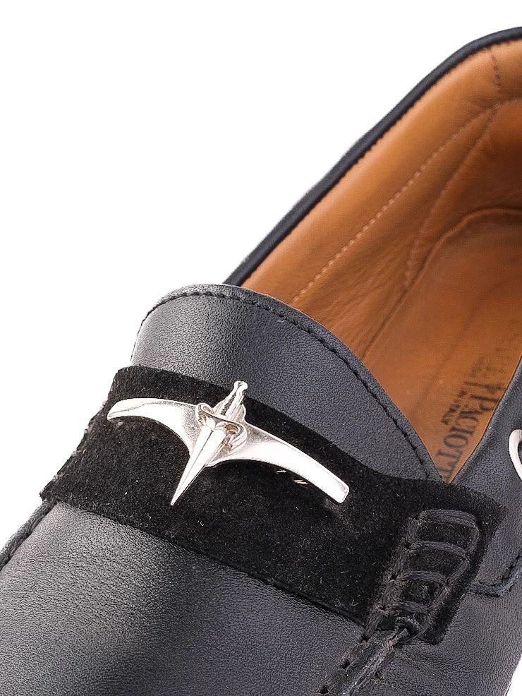 average cezare paciotti black leather loafers size 37 women