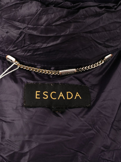 Excellent Escada Blue Nylon Winter Coat Size M