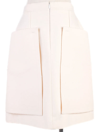 Excellent Fendi WomenÕs Orange Wool Skirt with Pockets Size L