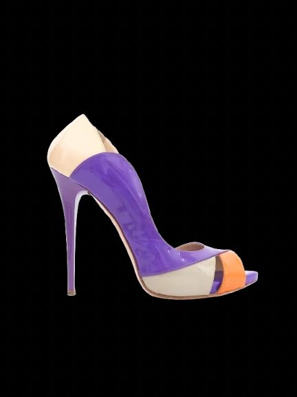 Excellent Gianmarco Lorenzi Open-Toe High Heels Size 38 Combined Colors