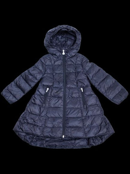 Good Moncler Blue Quilted Hooded Coat for Kids, Size 4
