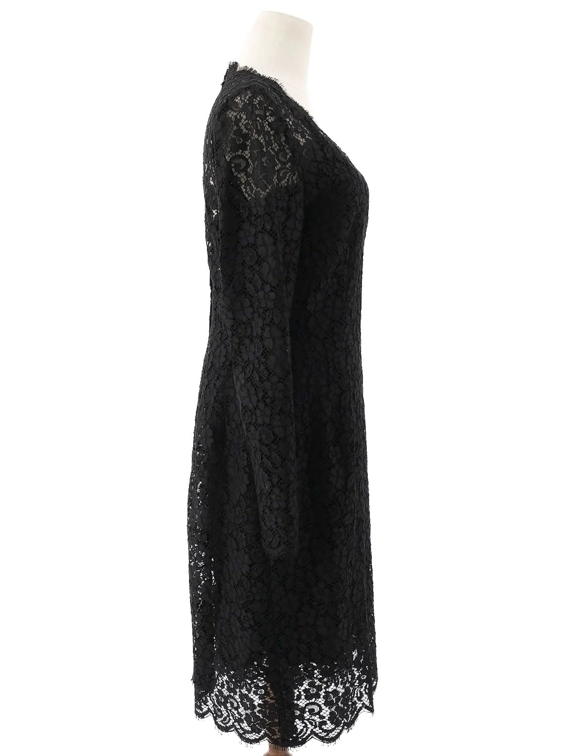 perfect dolce gabbana black lace dress size l floral design