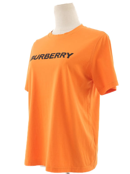 Excellent Burberry Orange T-Shirt Women Size S Cotton
