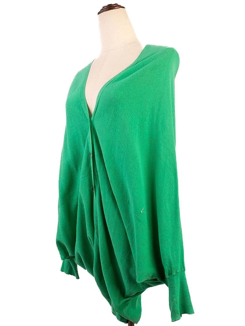 excellent paul&joe green cotton oversized cardigan size m