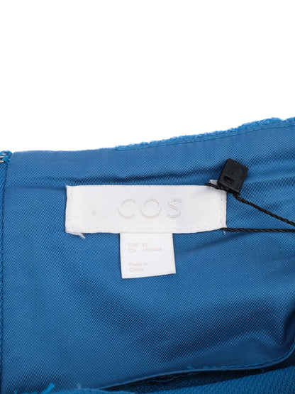 Excellent COS Blue Wool Skirt with Front Pocket Size Info