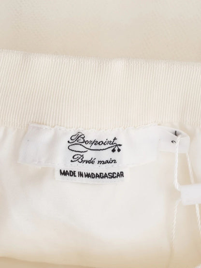 Excellent Bonpoint White Nylon Skirt Size 2 for Kids with Embellishments