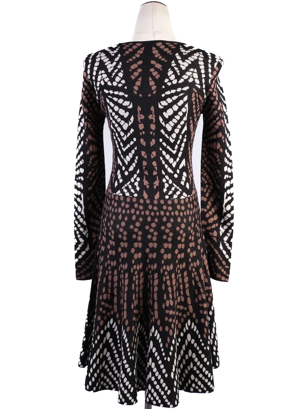 bcbgmaxazria women's xs silk geometric pattern dress excellent condition
