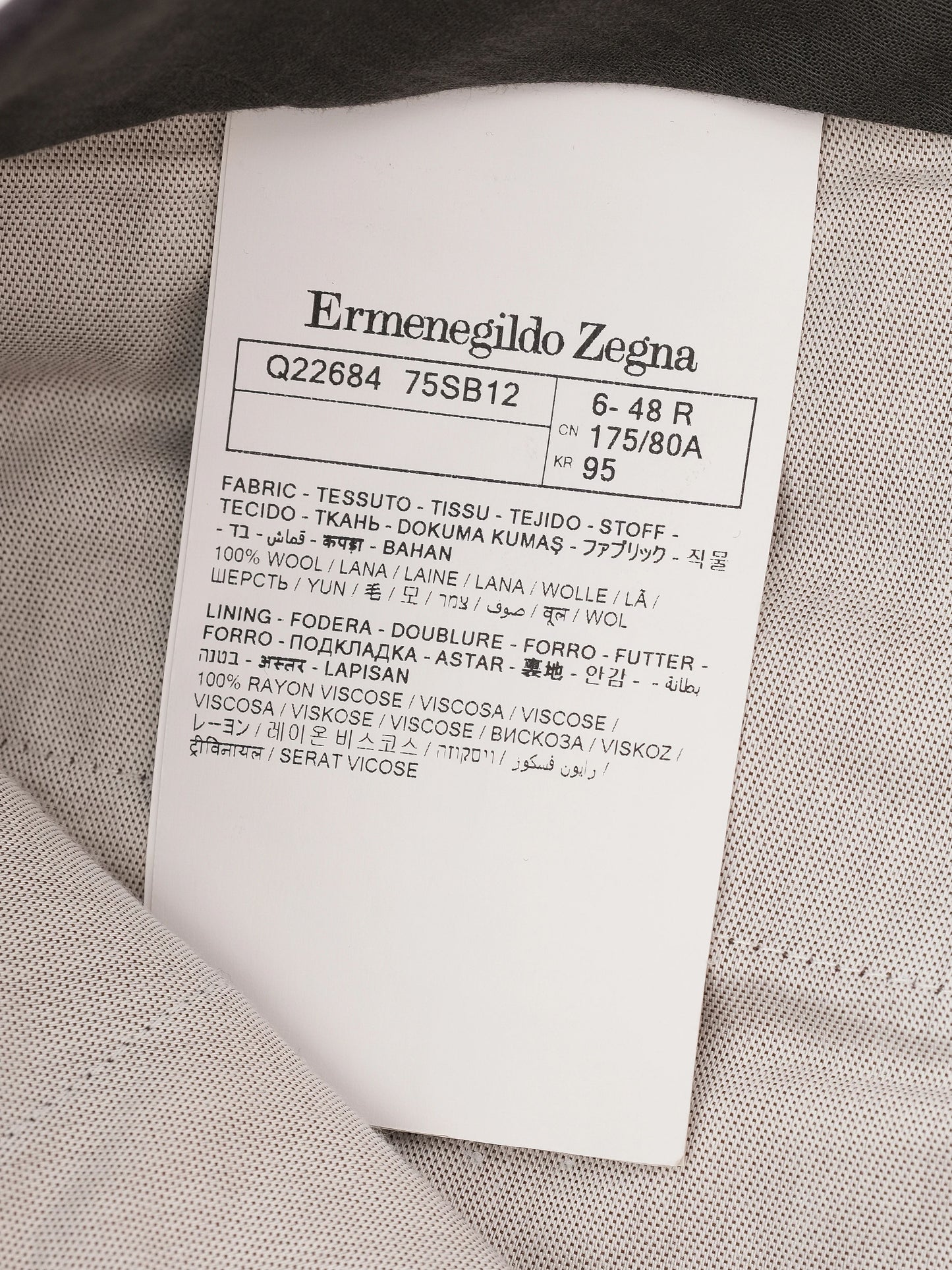 perfect ermenegildo zegna gray wool formal pants size m