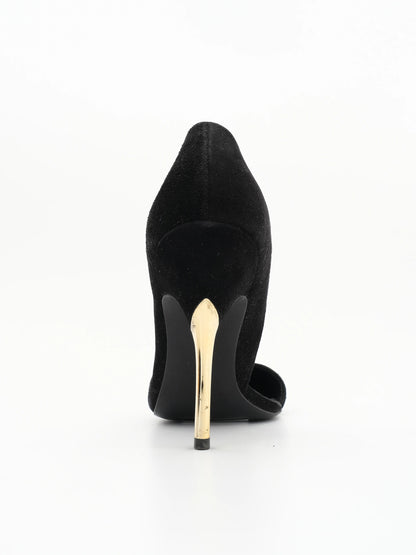 Excellent Stella Luna Black Genuine Suede Stiletto Heels Size 35