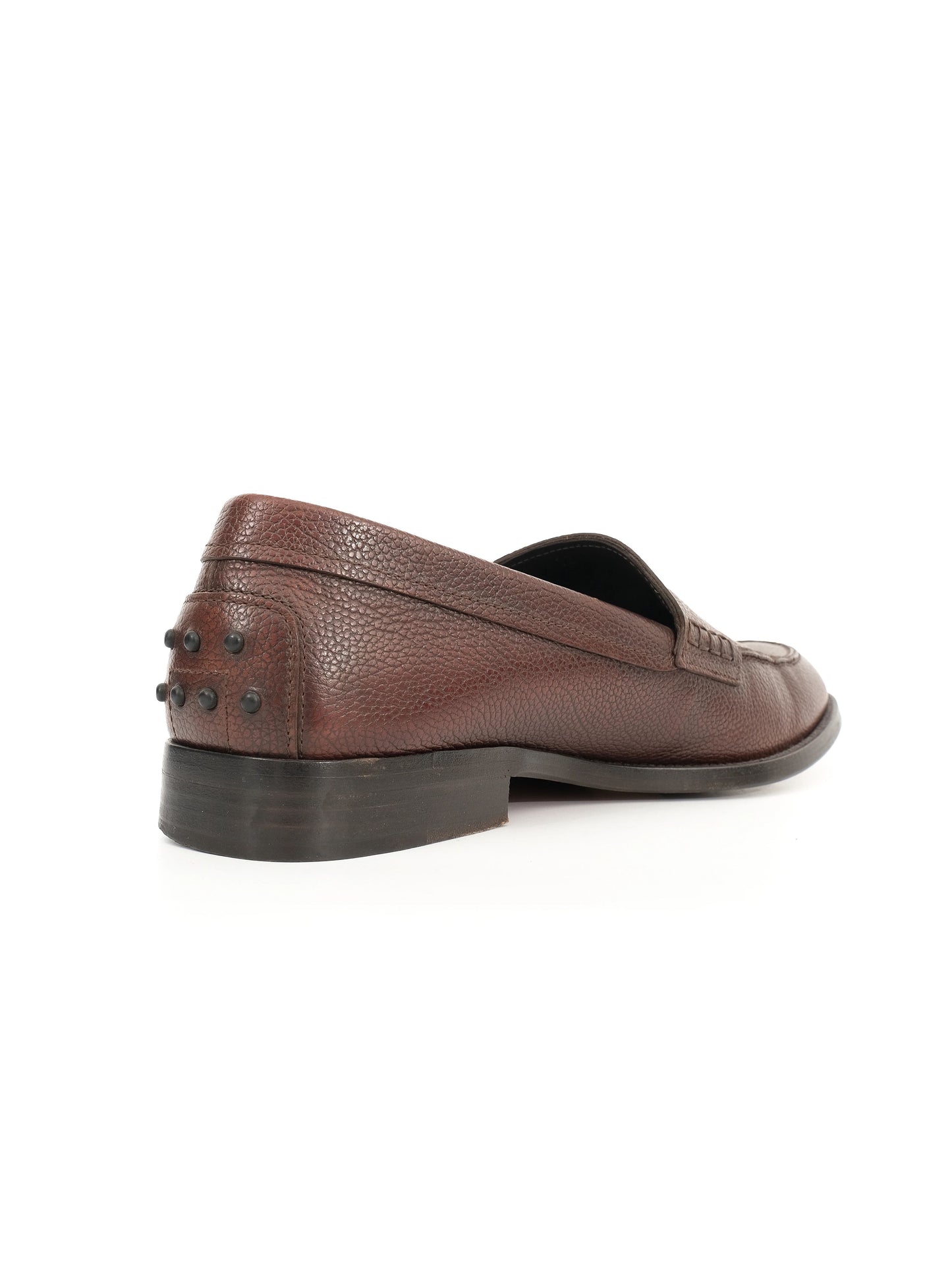 excellent tod's leather loafers in orange size 45 for men