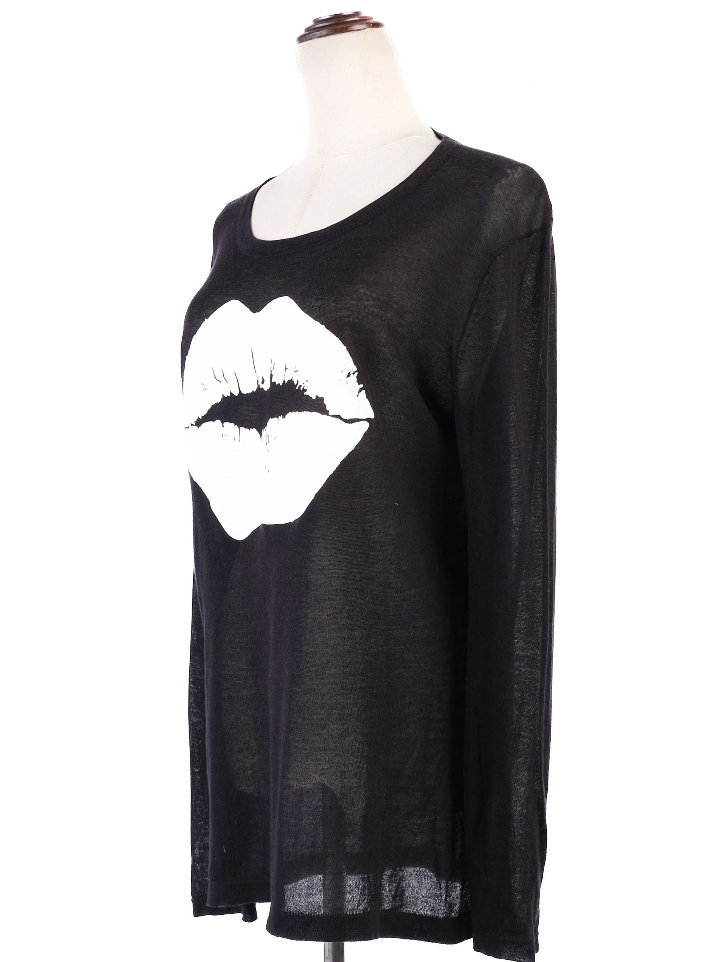 excellent markus lupfer black cotton long sleeve shirt size s