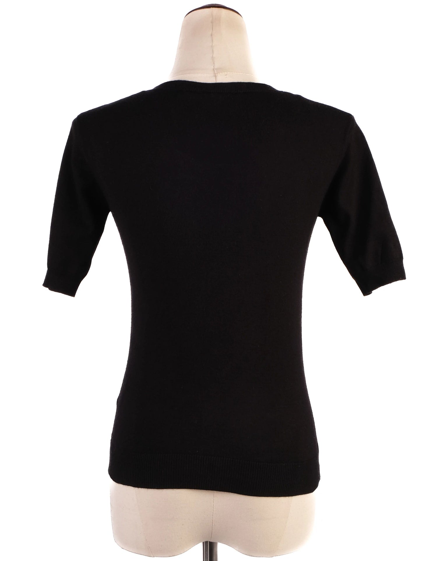 elisabetta franchi black knit top size s excellent condition