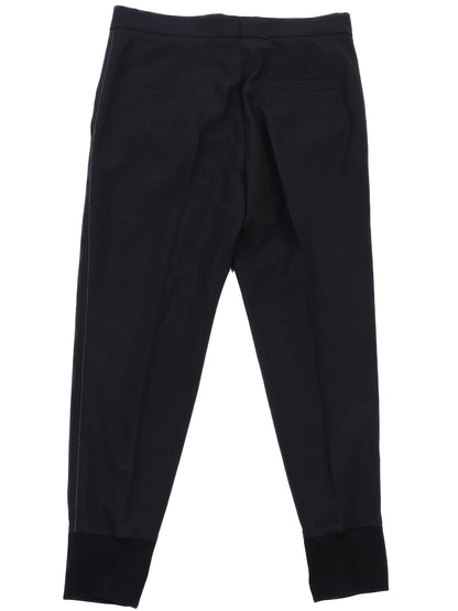 Excellent Brunello Cucinelli Black Wool Pants Cuffed Legs Women's Size