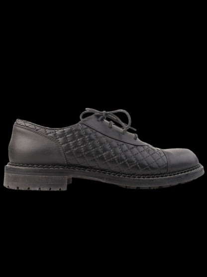 Average Easy by Loriblu Black Leather Shoes Size 36 with Quilted Detailing