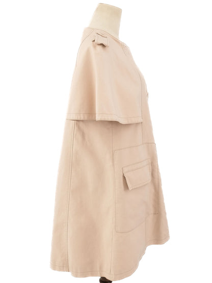 Excellent MaxCo Beige Short-Sleeved Cape Coat Size M