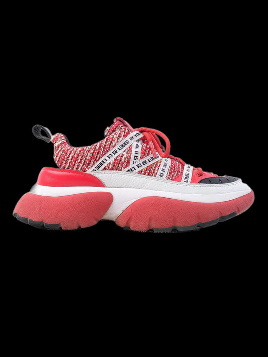 Excellent Maje Red and White Chunky Sneakers Women's Size N/A