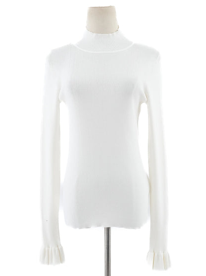 Excellent Cos White Long Sleeve Sweater Size S Viscose High Neck