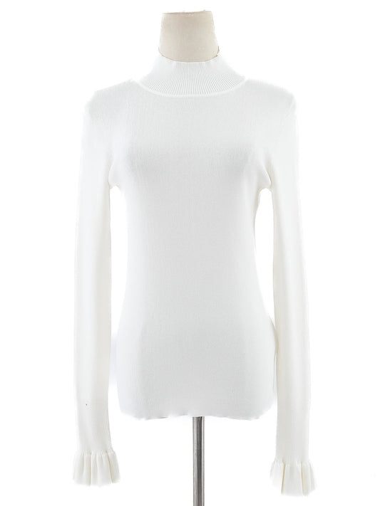 Excellent Cos White Long Sleeve Sweater Size S Viscose High Neck