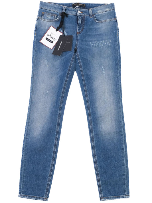 NEW Dolce Gabbana Blue Cotton Jeans Women's Size M