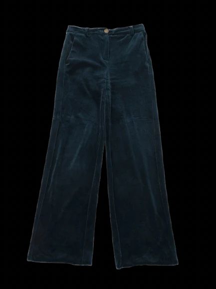 excellent marella green velvet pants size s women's