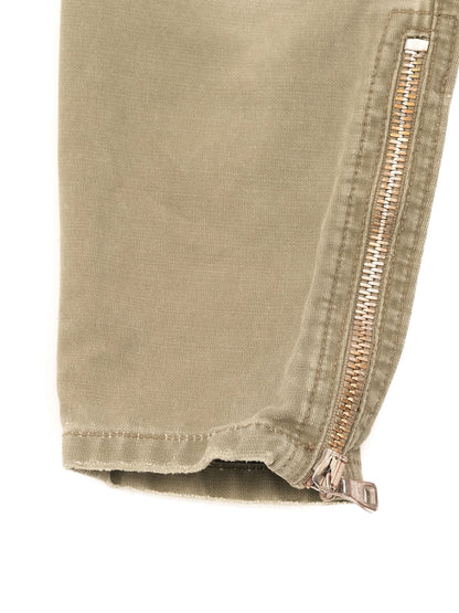 Excellent Balmain Women's Green Pants Size M with Distressed Details