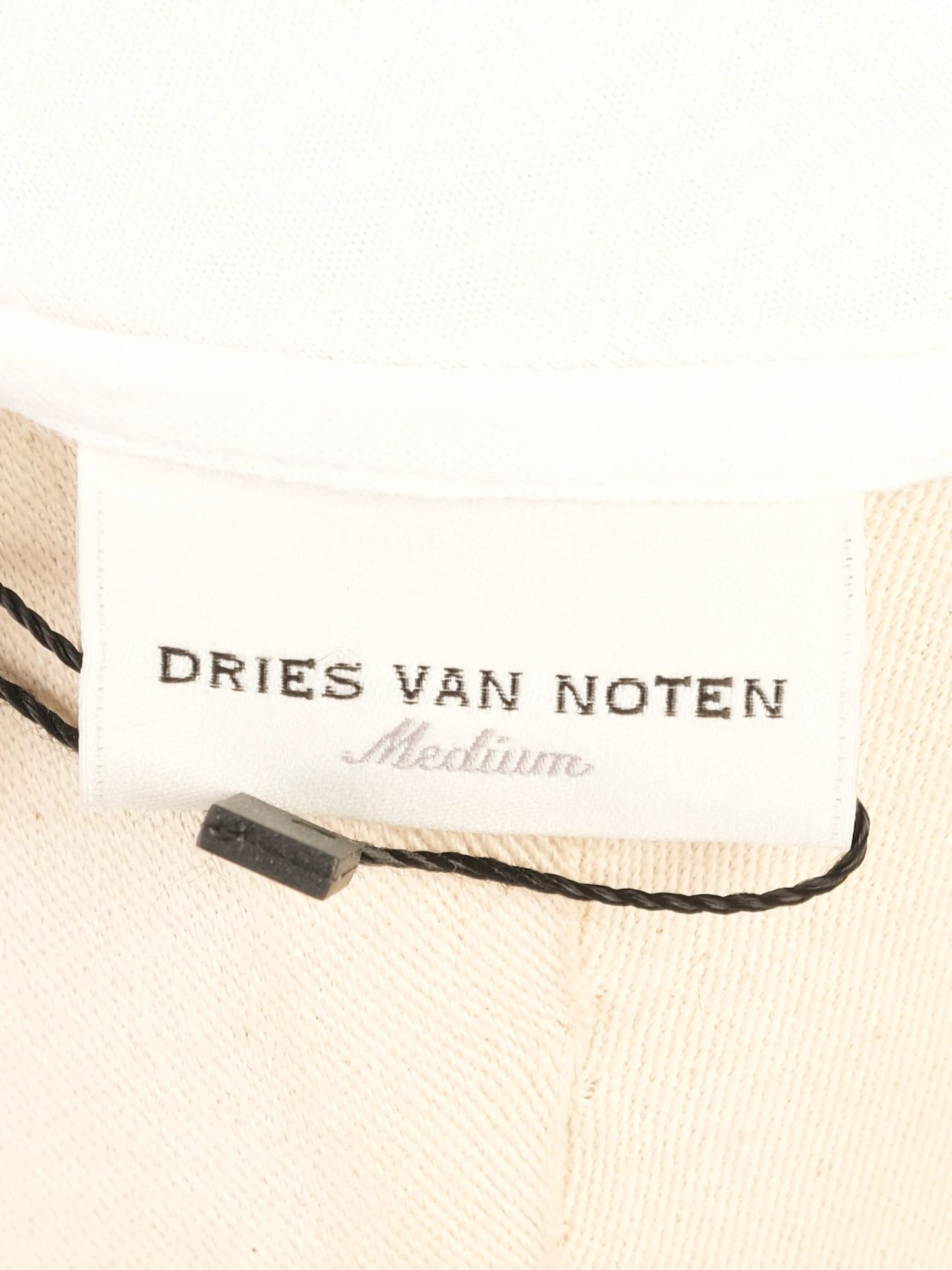 excellent dries van noten white sleeveless blouse size l