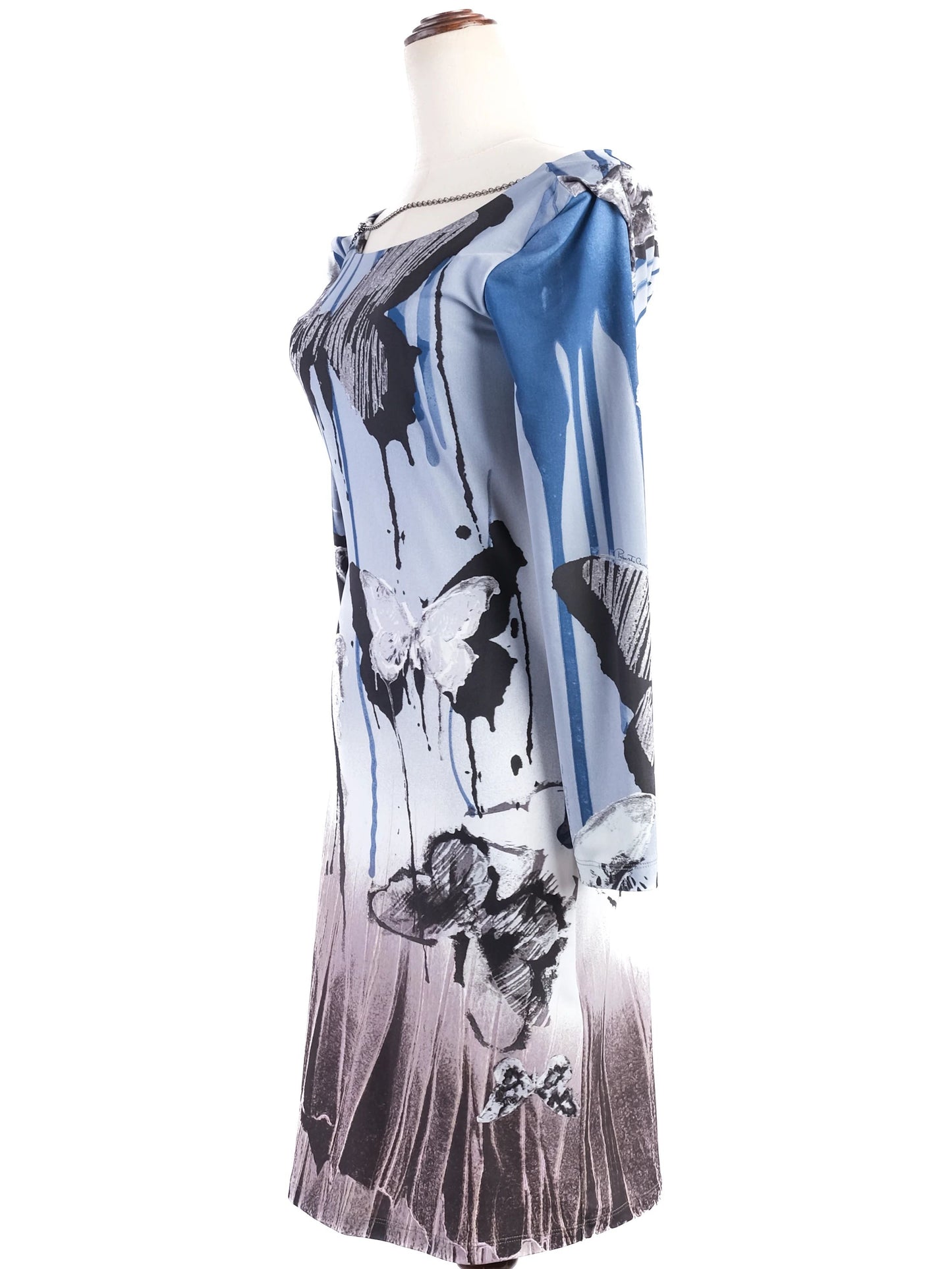 excellent roberto cavalli womenõs dress m bold butterfly print