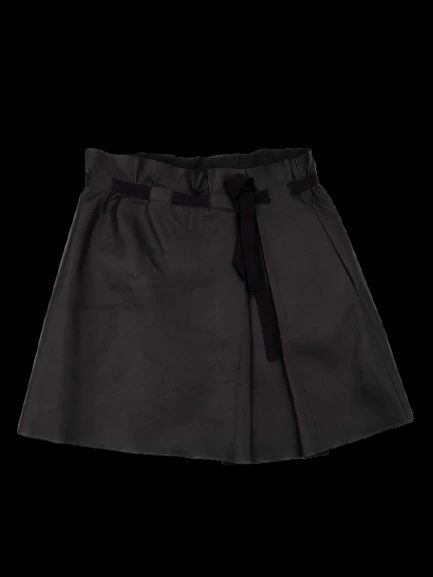 excellent red valentino black skirt size s with pleats and belt