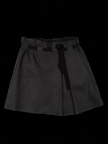 Excellent Red Valentino Black Skirt Size S with Pleats and Belt
