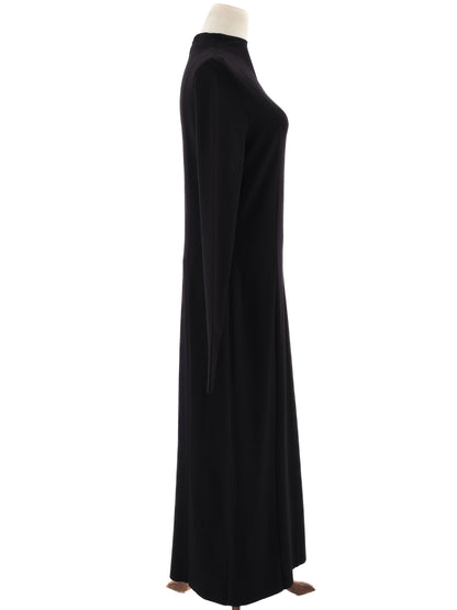 NEW Cos Black Long Sleeve Dress High Neck Viscose Size N/A